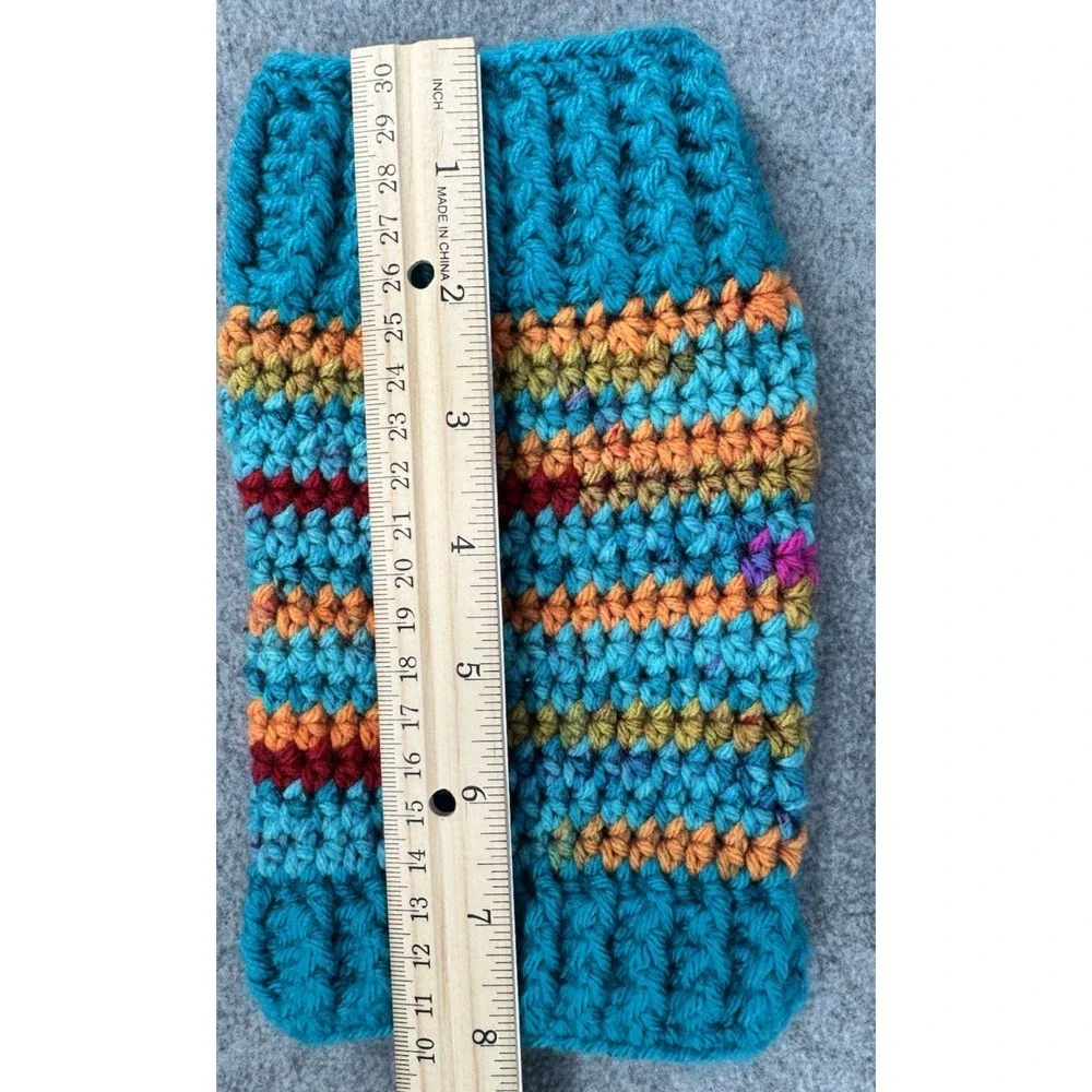 Extra Small Dog‎ Sweater Turquoise Variegated Crocheted Handmade